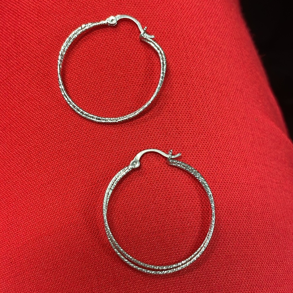 Sterling hoops